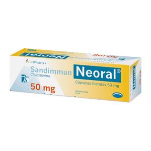 SANDIMMUN NEORAL 50 MG X 50 CAPS.