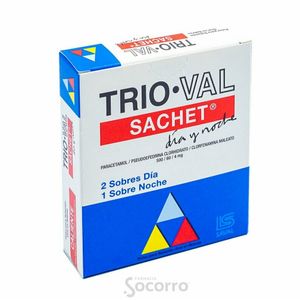 TRIO-VAL DIA Y NOCHE SACHET X 3 SOBRES