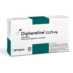 DIPHERELINE 11,25 MG POLVO PARA SUSP.INY. (INCLUYE VACUNACION)