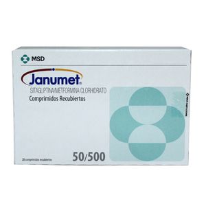 JANUMET 50MG / 500MG X 28 COMP. REC.