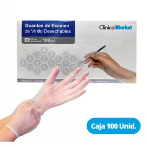 GUANTE DE VINILO TALLA L CAJA X 100 UNID.