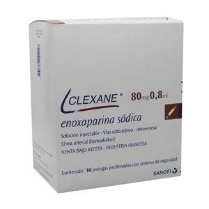 CLEXANE 80 MG X 10 JER