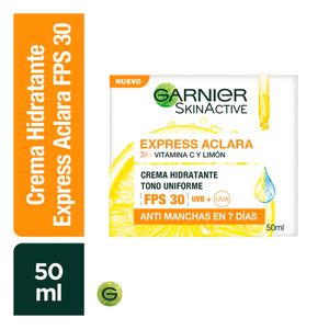 CREMA GARNIER EXPRESS ACLARA FPS 30 50ML