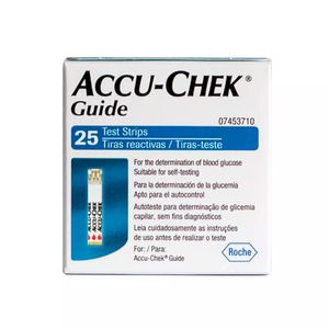 ACCU-CHEK GUIDE CINTAS GLUCOSA X 25 UNID.