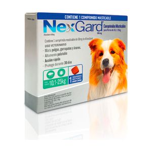 NEXGARD CAJA X 1 TABLETA MASTICABLE 68MG 10-25 KG
