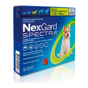 NEXGARD SPECTRA CAJA X 1 TABLETA MASTICABLE 7.6 - 15 KG