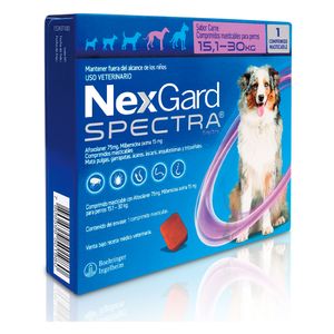 NEXGARD SPECTRA CAJA X 1 TABLETA MASTICABLE 15.1 - 30 KG