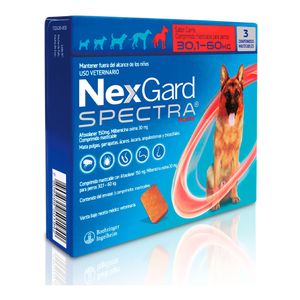 NEXGARD SPECTRA CAJA X 3 TABLETA MASTICABLE 30.1 - 60 KG