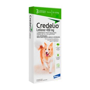 CREDELIO 450 MG X 3 COMP MAST 11.22 KG PERRO