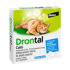 DRONTAL CATS X2 COMP. PARA 4 KG DE PESO CADA UNO