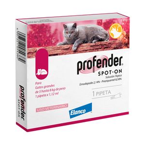 PROFENDER CATS 5 A 8 KG. PIPETA 1.12 ML