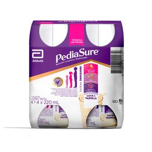 PEDIASURE VAINILLA 220 ML PACK  DE 4 UNIDADES
