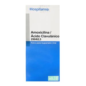 AMOXICILINA + AC. CLAVULANICO 250-62.5MG / 5ML SUSP. X FCO. 60ML