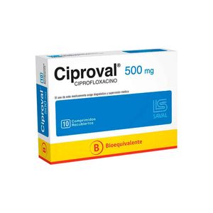 CIPROVAL 500 MG X 10 COMPRIMIDOS