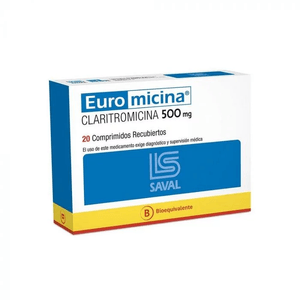 EUROMICINA 500 MG X 20 COMPRIMIDOS