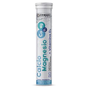 CALCIO+MAGNESIO+D3 SABOR MANDARINA GERMAN ENERGY 20 TABLETAS EFERVESCENTES
