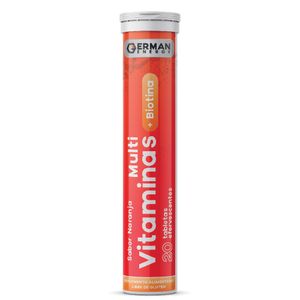 MUTIVITAMINAS + BIOTINA  SABOR NARANJA GERMAN ENERGY 20 TABLETAS EFERVESCENTES