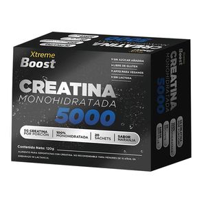 CREATINA MONOHIDRATADA 5000 MG SABOR NARANJA XTREME BOOST 20 SACHETS