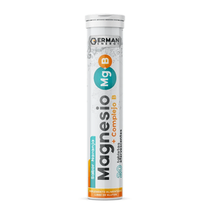 MAGNESIO + COMPLEJO B SABOR NARANJA GERMAN ENERGY 20 TABLETAS EFERVESCENTES