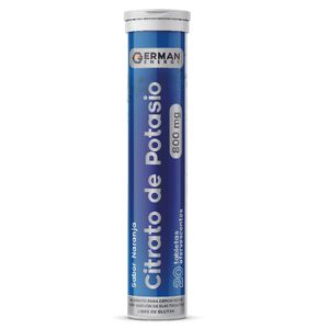 CITRATO DE POTASIO 800 MG  SABOR NARANJA GERMAN ENERGY 20 TABLETAS EFERVESCENES