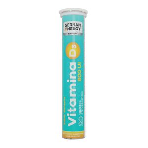 VITAMINA D3 800 UI SABOR MANZANA  GERMAN ENERGY 20 TABLETAS EFERVESCENTES