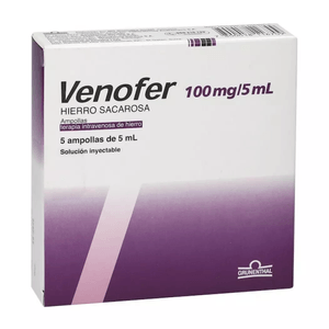 VENOFER 100 MG / 5 ML SOL. INY. X 5 AMP. 5 ML